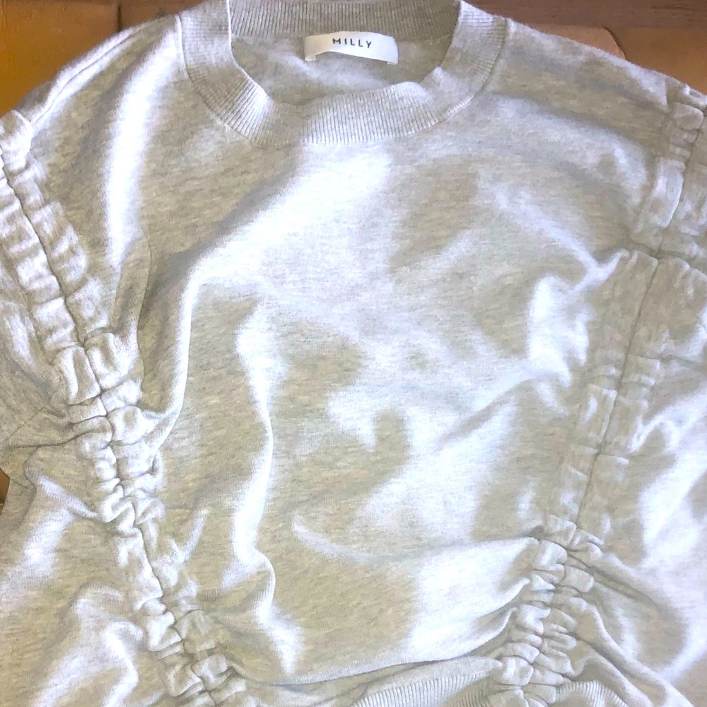 Milly Cropped Pullover Sweater. Euc. - image 2